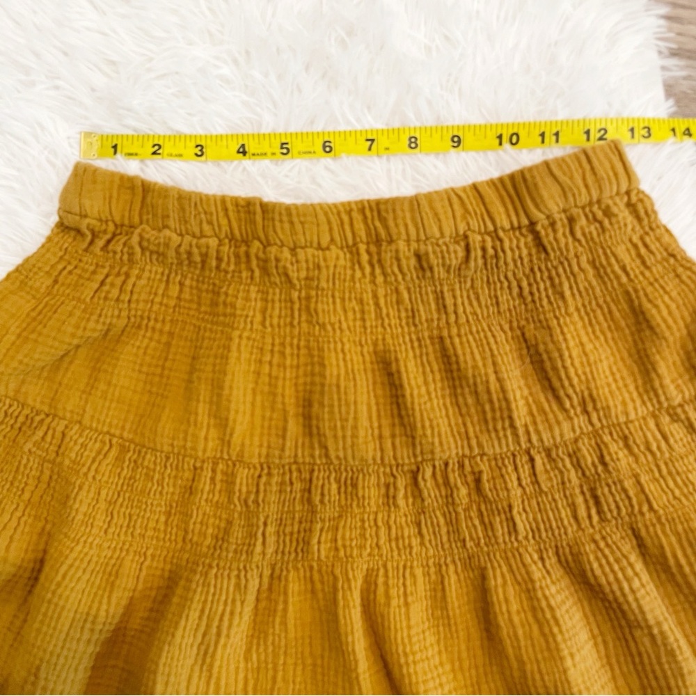 Madewell Mustard Tiered Circle Skirt - Picture 4 of 7